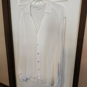 Jane and Delancey White Button Down Shirt